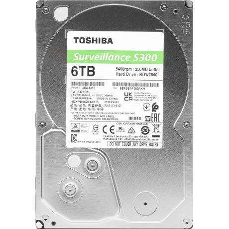 Жесткий диск HDD Toshiba SATA 6TB (HDWT860UZSVA) - фото 2