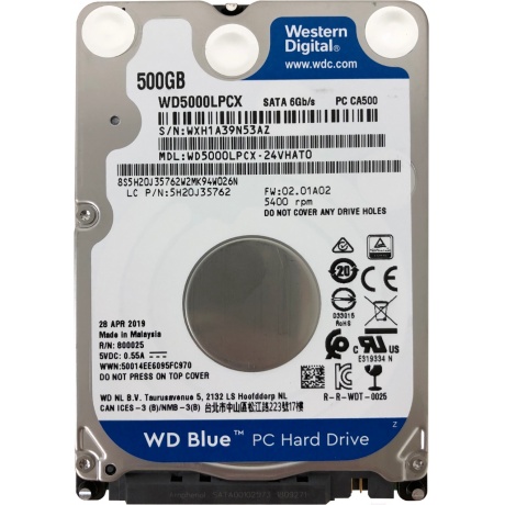 Жесткий диск HDD Western Digital 500Gb (WD5000LPZX) - фото 2
