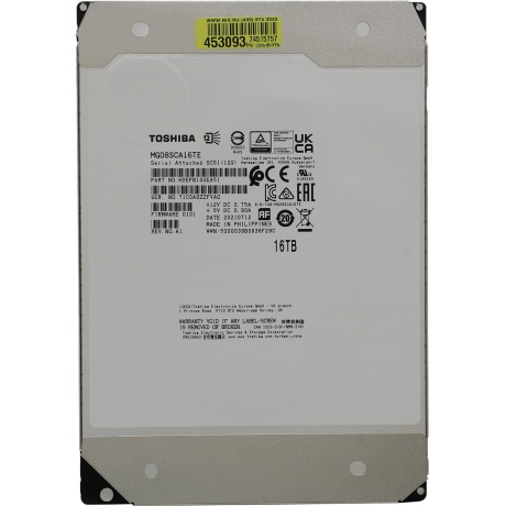 Жесткий диск HDD Toshiba SAS 16Tb (MG08SCA16TE) - фото 1