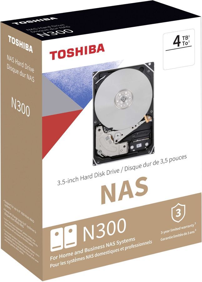 Жесткий диск HDD Toshiba SATA-III 4Tb (HDWG440EZSTA) - фото 1