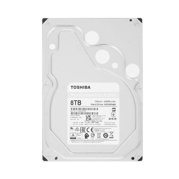 Жесткий диск HDD Toshiba X300 SATA3 8Tb (HDWR480EZSTA) - фото 1