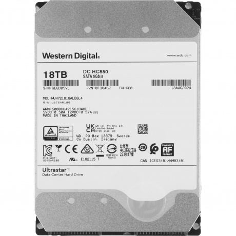 Жесткий диск HDD WD Ultrastar DC HC550 18TB (0F38467) - фото 2