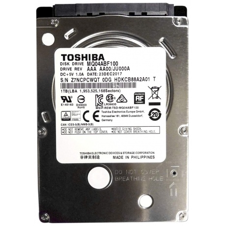 

Жесткий диск Toshiba SATA-III 1Tb 2.5" (MQ04ABF100)