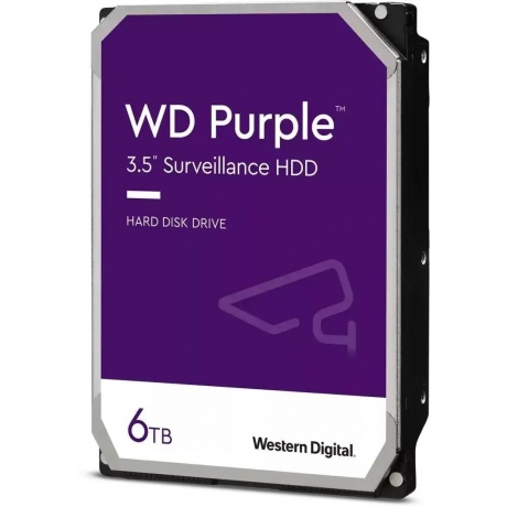 Жесткий диск Western Digital SATA  6Tb Purple (WD64PURZ) - фото 1