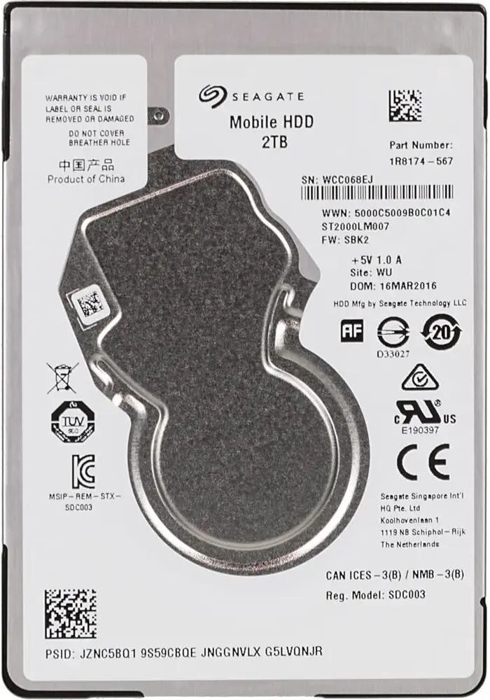 цена Жесткий диск HDD Seagate BarraCuda 2TB (ST2000LM007)