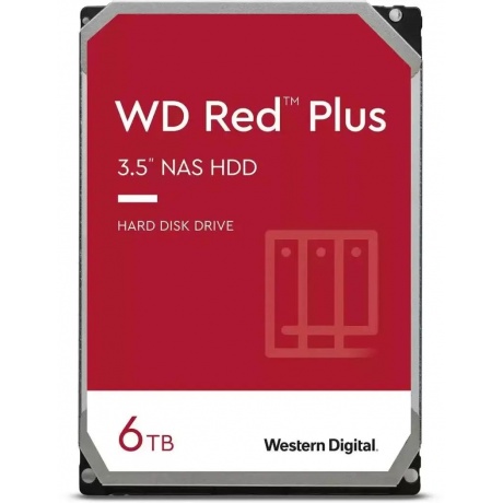 Жесткий диск Western Digital WD Red Plus 6 ТБ 3.5&quot; (WD60EFPX) - фото 1