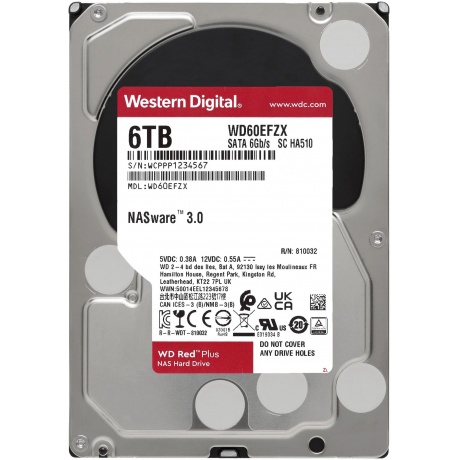 Жесткий диск Western Digital WD Red Plus 6 ТБ 3.5&quot; (WD60EFPX) - фото 2