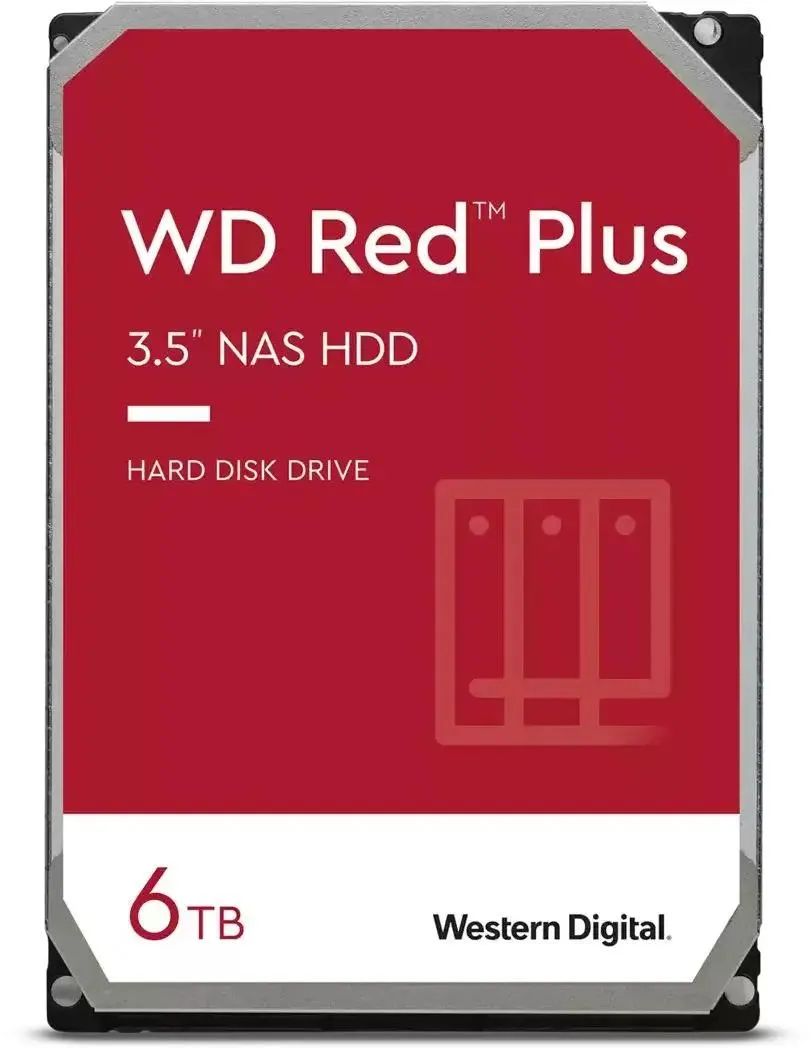Жесткий диск Western Digital WD Red Plus 6 ТБ 3.5