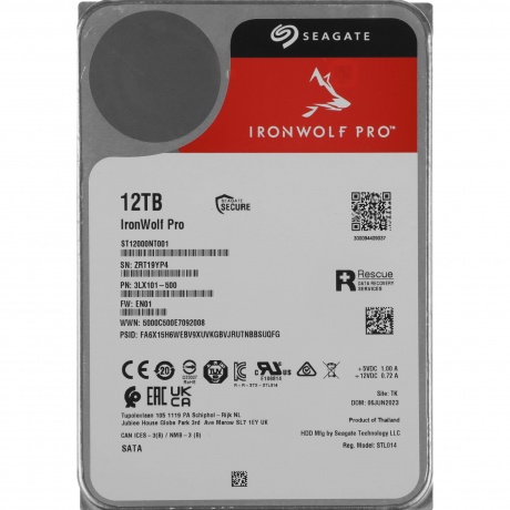 Жесткий диск Seagate IronWolf Pro 12 ТБ 3.5" (ST12000NT001) - фото 4