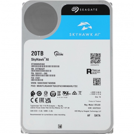 Жесткий диск Seagate SkyHawk AI 20 ТБ 3.5" (ST20000VE002) - фото 2