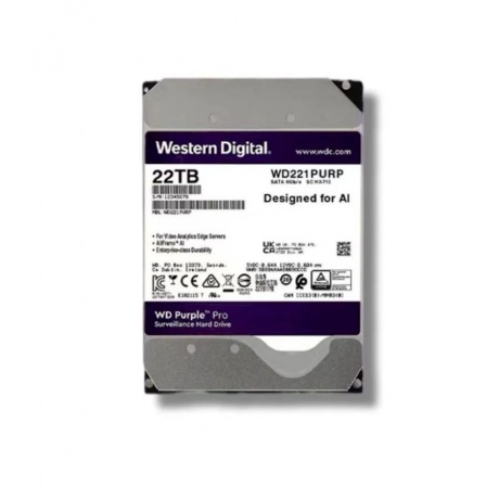 Жесткий диск Western Digital WD Purple Pro 22 ТБ 3.5&quot; (WD221PURP) - фото 2