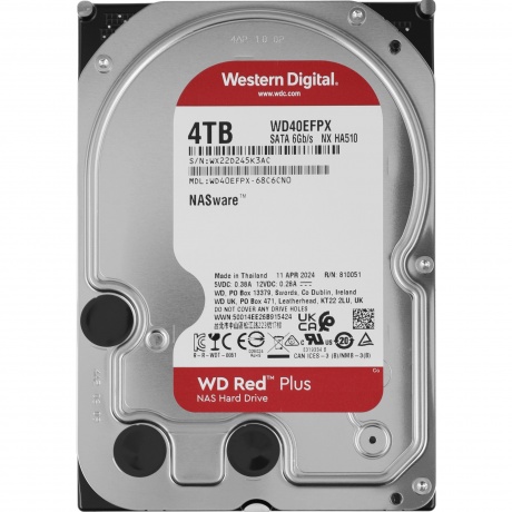 Жесткий диск HDD WD 3.5" NAS 4TB Red Plus  SATA III WD40EFPX - фото 2