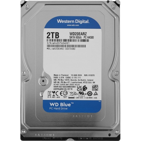 Жесткий диск HDD WD 2TB WD20EARZ Blue SATA 3 - фото 2