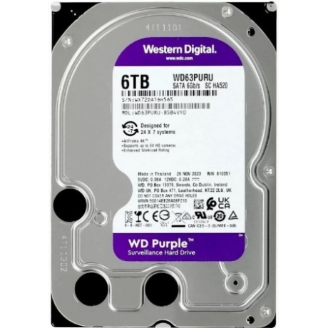 Жесткий диск WD Purple 6TB (WD63PURU) - фото 2