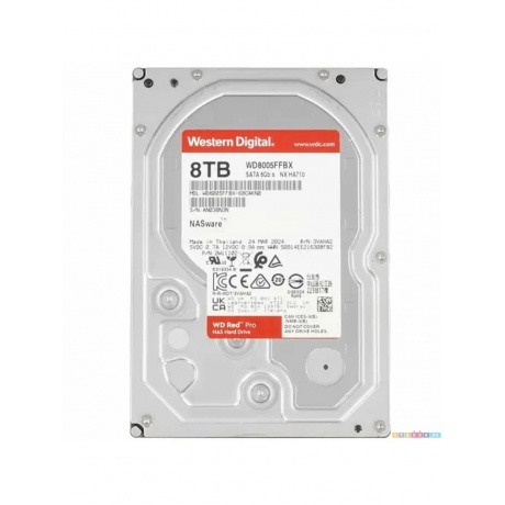 Жесткий диск WD SATA-III 8TB WD8005FFBX NAS Red Pro (7200rpm) 256Mb 3.5&quot; - фото 3