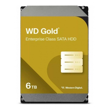 Жесткий диск WD SATA-III 6TB WD6004FRYZ Desktop Gold 512E (7200rpm) 256Mb 3.5&quot; - фото 1