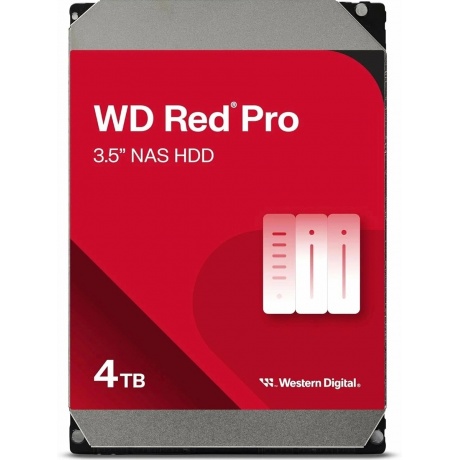 Жесткий диск WD SATA-III 4TB WD4005FFBX NAS Red Pro (7200rpm) 256Mb 3.5&quot; - фото 1