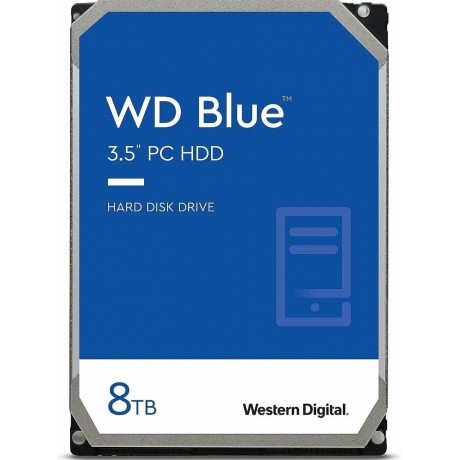 Жесткий диск WD SATA-III 8TB WD80EAAZ Desktop Blue (5640rpm) 256Mb 3.5&quot; - фото 1