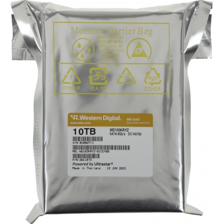 Жесткий диск WD SATA-III 10TB WD103KRYZ Gold - фото 7