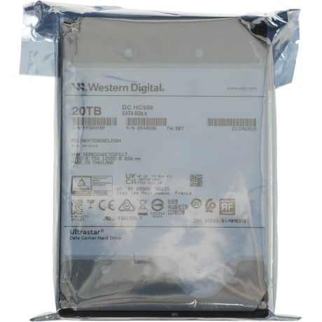 Жесткий диск WD SATA-III 20TB 0B48696 WUH722020CLE604 Ultrastar - фото 6