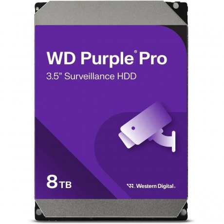 Жесткий диск WD SATA-III 8TB WD8002PURP Surveillance Purple Pro