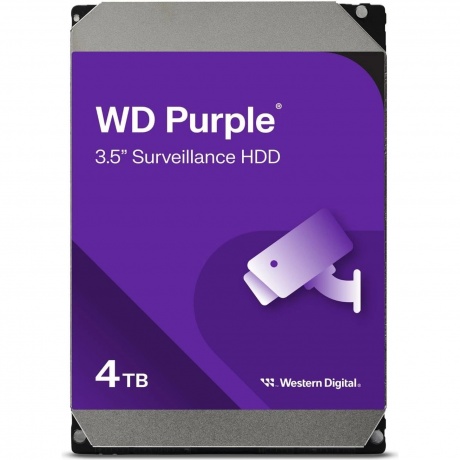 Жесткий диск WD 4Tb 5400rpm (WD44PURZ) Purple 128Mb SATA III 3,5" NAS