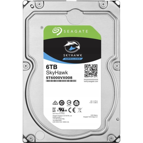 Жесткий диск SATA 6TB 5400RPM 6GB/S 256MB ST6000VX008 SEAGATE