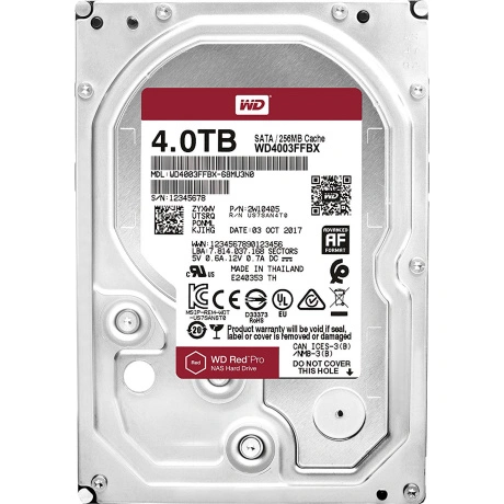Жесткий диск WD Red Pro WD4003FFBX 4ТБ 3,5" 7200RPM 256MB (SATA-...