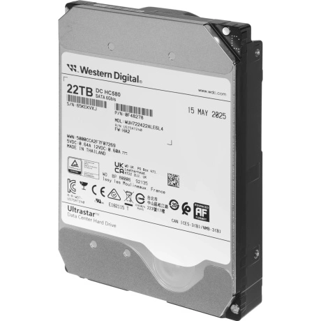 Жесткий диск серверный WD 22Tb 7200rpm Ultrastar DC 3.5" HC580 S...