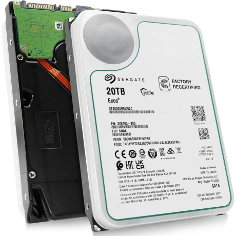 Жесткий диск HDD Seagate SATA3 20Tb Exos X20 7200 RPM 512Mb OFFI...