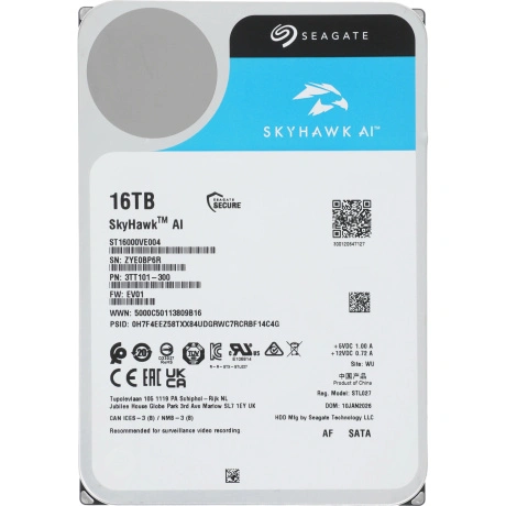Жесткий диск SATA 16TB 7200RPM 6Gb/S 512MB ST16000VE004 SEAGATE