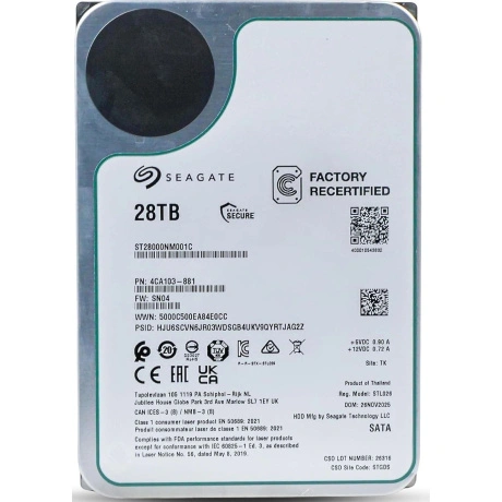 Жесткий диск Seagate SATA-III 28Tb ST28000NM001C Factory Recerti...