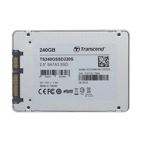 Накопитель SSD Transcend SSD220S 240Gb (TS240GSSD220S) - фото 3