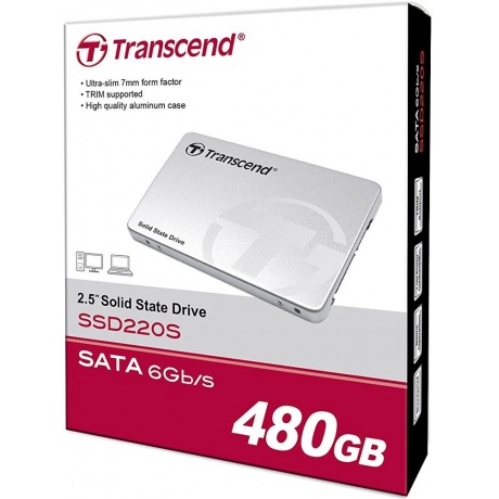 Накопитель SSD Transcend SSD220S 480Gb (TS480GSSD220S) - фото 7