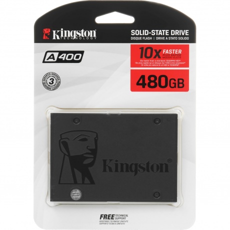 Накопитель SSD Kingston A400 480Gb (SA400S37/480G) - фото 11