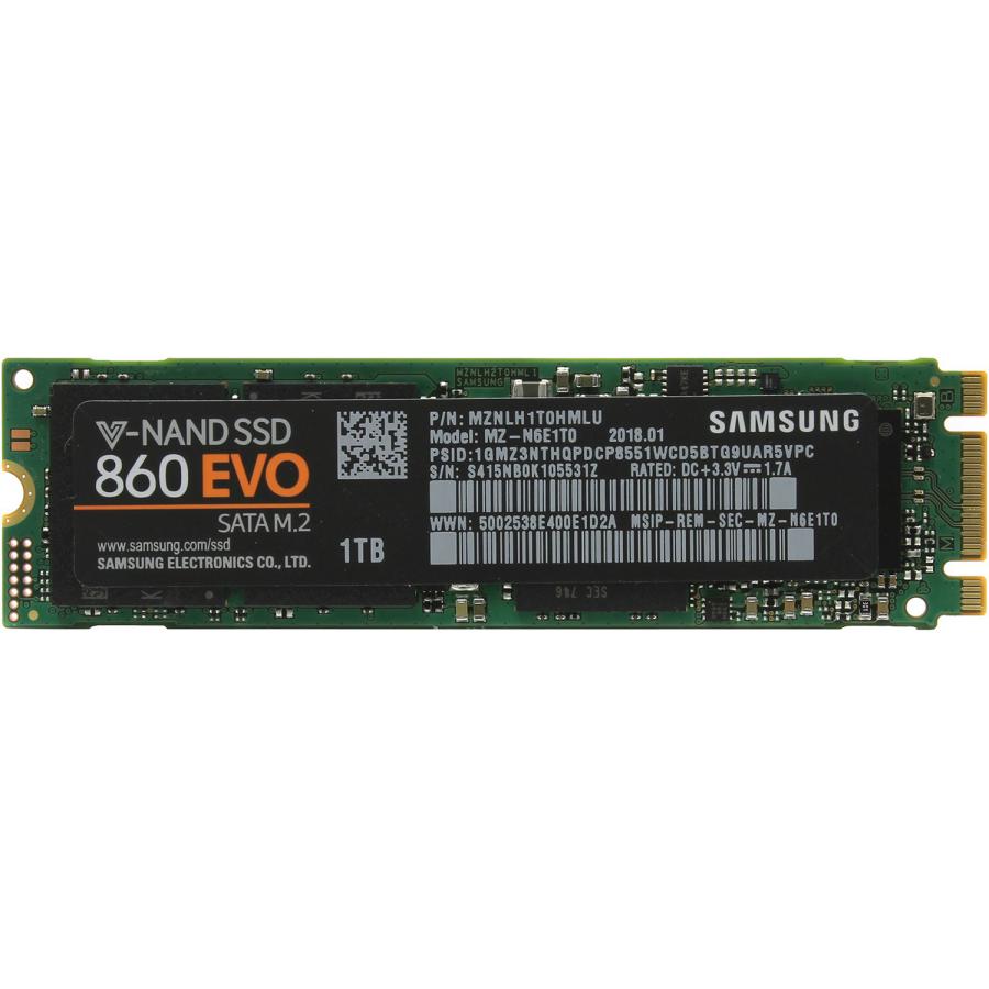 Накопитель SSD Samsung 1Tb 860 EVO (MZ-N6E1T0BW) - фото 1