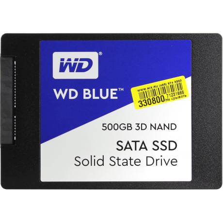 Накопитель SSD WD Blue 500Gb (WDS500G2B0A) - фото 1