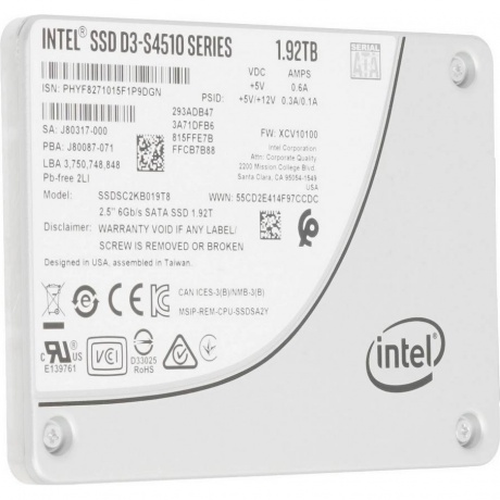 Накопитель SSD Intel D3-S4510 1.9TB (SSDSC2KB019T801) - фото 2