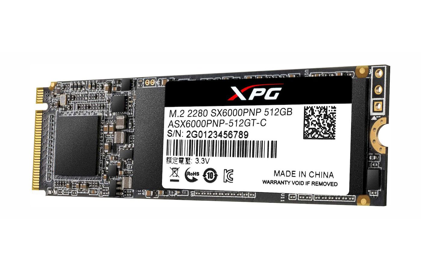 Накопитель SSD ADATA XPG SX6000 Pro 512GB (ASX6000PNP-512GT-C) твердотельный накопитель a data xpg sx6000 pro 256gb asx6000pnp 256gt c