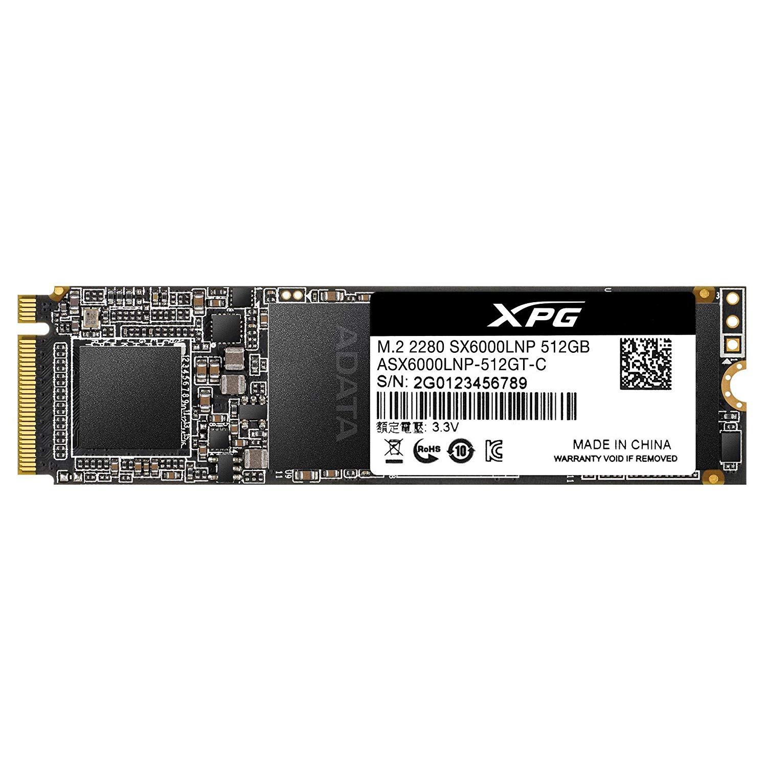 Накопитель SSD ADATA XPG SX6000 Lite 512GB (ASX6000LNP-512GT-C) накопитель ssd adata xpg sx6000 pro 512gb asx6000pnp 512gt c