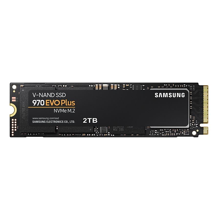 Накопитель SSD Samsung 2TB 970 EVO Plus, M.2 MLC V-NAND (MZ-V7S2T0BW) жесткий диск ssdm 2 2tb samsung 970 evo plus nvme pci e 3 x4 r3500 w3300 mb s mz v7s2t0bw 1200tbw