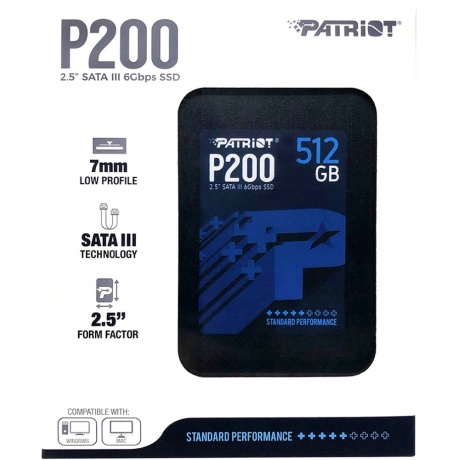 Накопитель SSD Patriot Memory P200 512Gb (P200S512G25) - фото 4