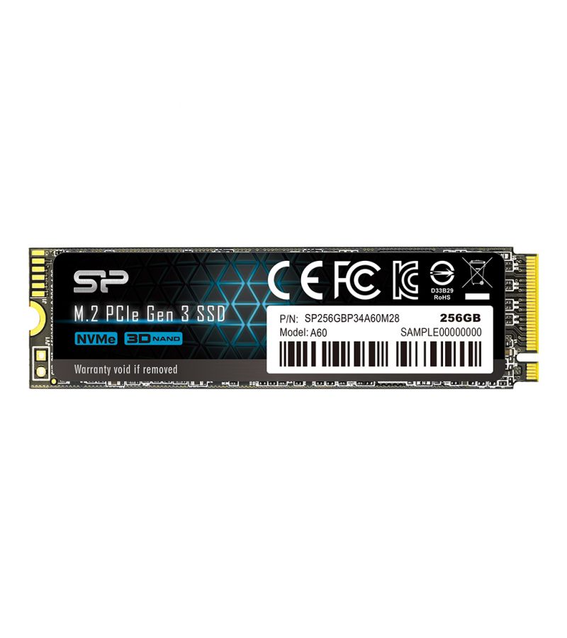 цена Накопитель SSD Silicon Power P34A60 256Gb (SP256GBP34A60M28)