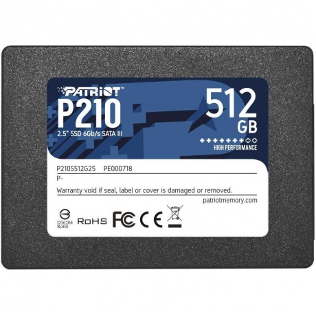 Накопитель SSD Patriot P210 512Gb P210 (P210S512G25) - фото 1