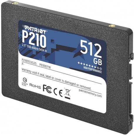 Накопитель SSD Patriot P210 512Gb P210 (P210S512G25) - фото 2