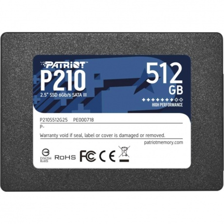 Накопитель SSD Patriot P210 512Gb P210 (P210S512G25)