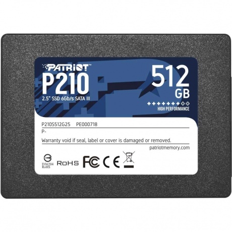 Накопитель SSD Patriot P210 512Gb P210 (P210S512G25) - фото 4