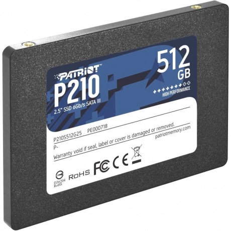 Накопитель SSD Patriot P210 512Gb P210 (P210S512G25) - фото 6