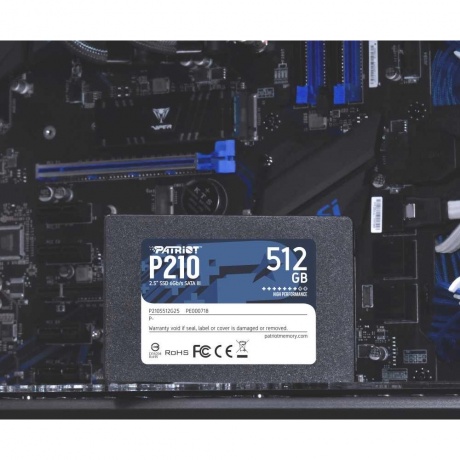 Накопитель SSD Patriot P210 512Gb P210 (P210S512G25) - фото 8
