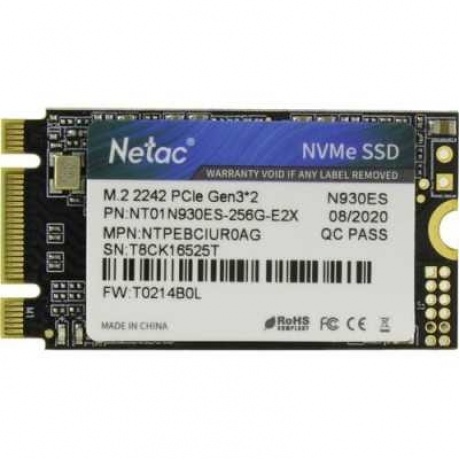 

Накопитель SSD Netac N930ES Series 256Gb (NT01N930ES-256G-E2X)